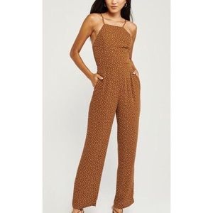 Abercrombie Fitch fawn polka dot jumpsuit